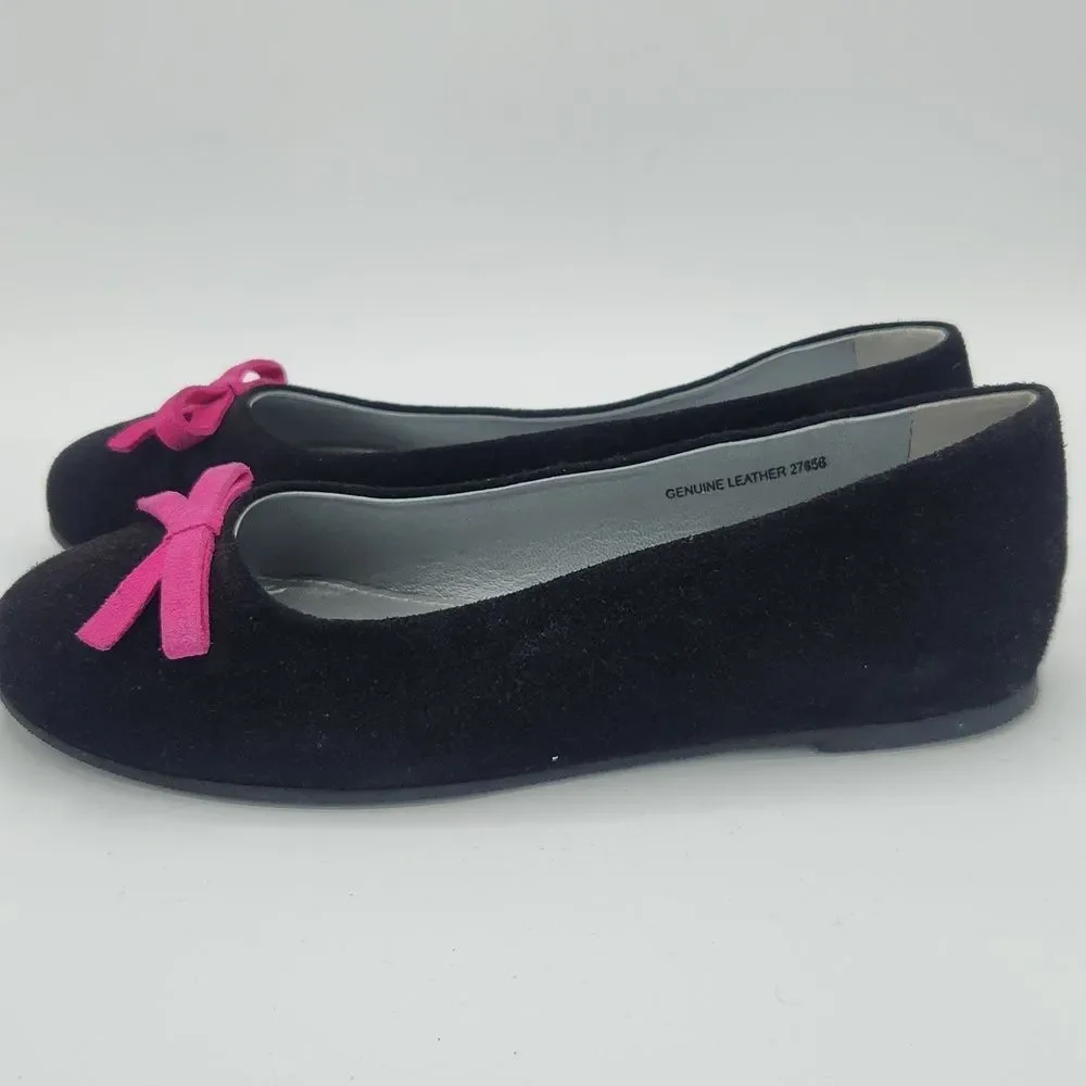 Garnet Hill Black Suede ballet flats